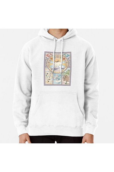 Hvit Stein Team Avatar και Original Benders, Φούτερ με στάμπα Art Nouveau