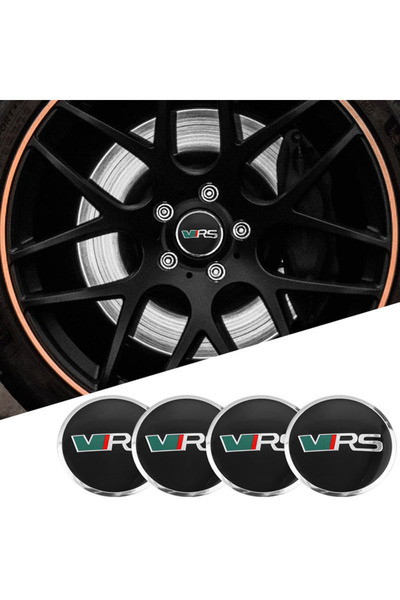 Choice 4 قطع من أغطية عجلات السيارة VRS المصنوعة من الألومنيوم بشعار VRS مقاس...