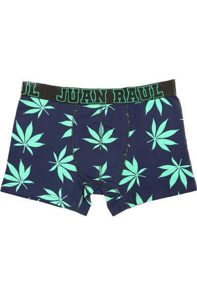 Juan Raul Bitki Desenli Yeşil Rahat Erkek Boxer