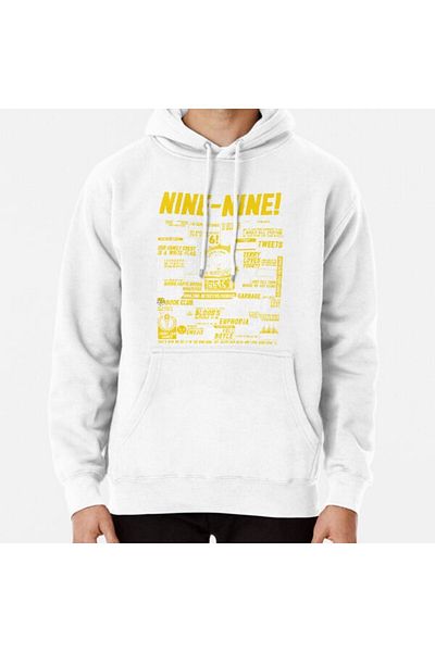 Hvit Stein Φούτερ με στάμπα Wise Words of the Nine-Nine