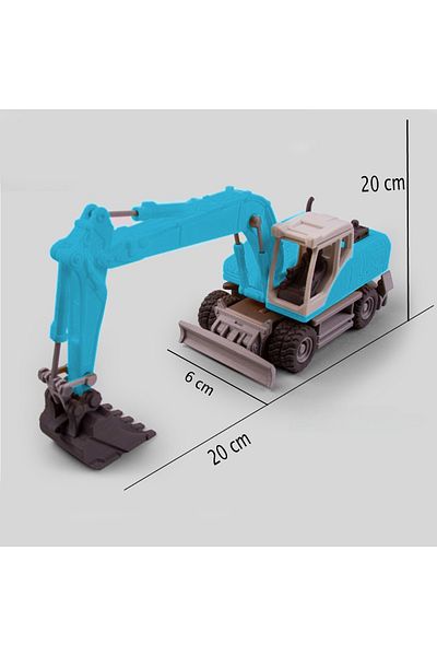 Solo Game Excavator, Educational Toy Solego Toy Construction Set for Kids Age 7 and up 20 cm