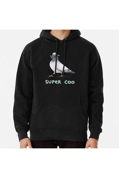 Hvit Stein Φούτερ με στάμπα Super Coo