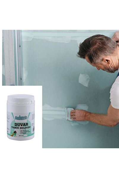 Badem10 Duvar Tamir Dolgusu (1 KG) Macunu Zemin Alçı Sıva Derin Boşluk Doldurucu Çatlak Onarıcı Giderici
