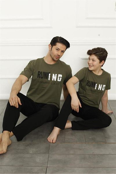 Akbeniz Οικογενειακή φόρμα πιτζάμες Father Son Khaki Πωλείται χωριστά 50102