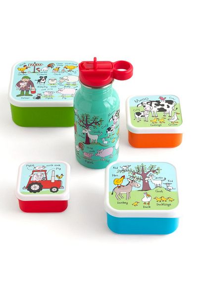 Tyrrell Katz Farmyard 400ml Steel Flask - 4 Lunch Box