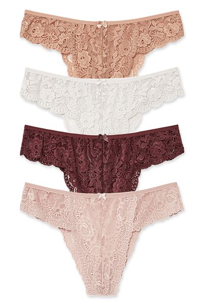 HNX Δαντελένιο ψηλόμεσο Plus Size Γυναικείο εσώρουχο Brazilian