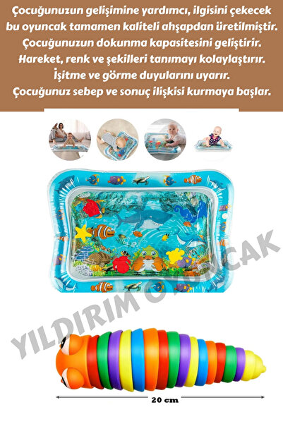 YILDIRIM OYUNCAK بساط لعب ونشاط مائي قابل للنفخ، بساط لعب مائي للأطفال، قابل ...