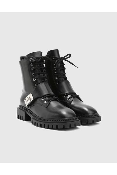 İLVİ Yuna Genuine Leather Women's Black Boots