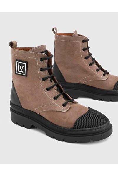 İLVİ Edoardo Hakiki Nubuk Deri Erkek Vizon Bot