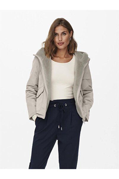 ONLY Ονλάνταλια Επισκόπος Jacket Cs Otw Γυναικείο Δερμάτινο Παλτό και Μπουφάν 15208777 Pumice Stone