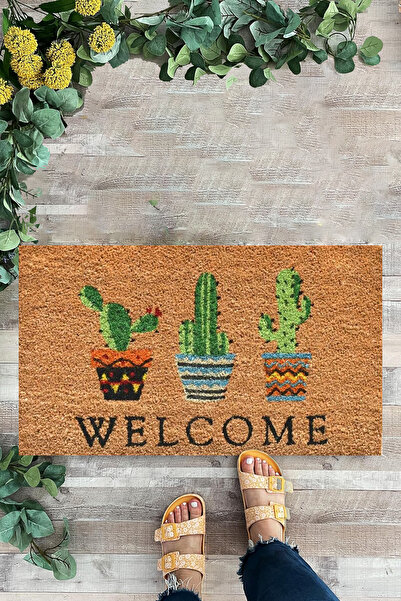 KARMAT Cactus verde, bun venit, covoraș pentru interior și exterior, covoraș ...