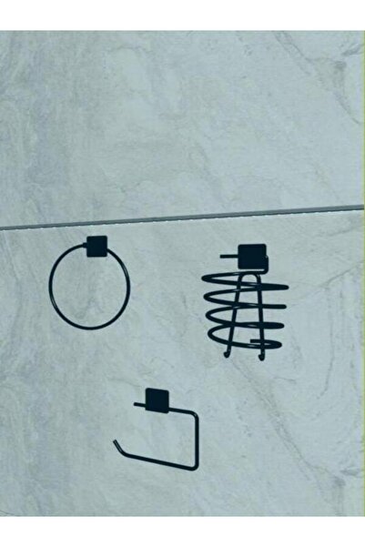 Egem Home Suport pentru hârtie igienică adeziv negru Suport pentru prosoape și umeraș pentru uscător Set de baie