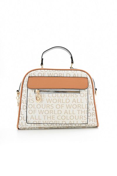 Reddington Geantă albă pentru femei - 3 compartimente, curea lungă, geantă crossbody