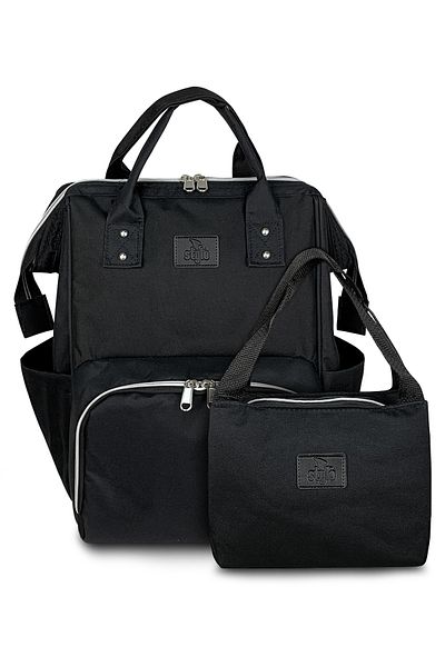 Stylo Star Mother Black Baby Care Backpack - Gift Thermos Bag