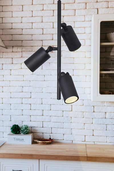 Modavize Madrid Modern Design Spot Adjustable Living Room Kitchen Cafe Room Black Color 3-Piece Chandelier (Daylight)