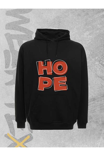WEARTEX Unisex Hope Printed Hooded Sweatshirt