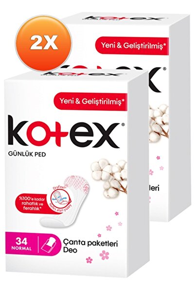 Kotex Normal Günlük Ped 34'lü 2'LiSet