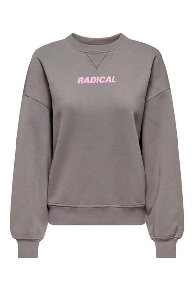 ONLY Onlsofıa L/s Word O-neck Swt Kadın Sweat 15329876 December Sky