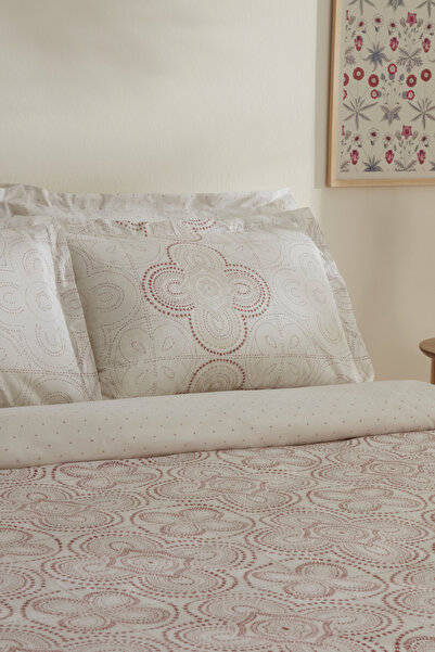 Karaca Home Brick Color Single Anemos Duvet Cover Set - 100% Cotton