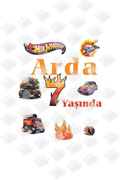 AMBALAJDÜNYAM 50 торбички за рожден ден с фигурки коли Hot Wheels (18*8*24)