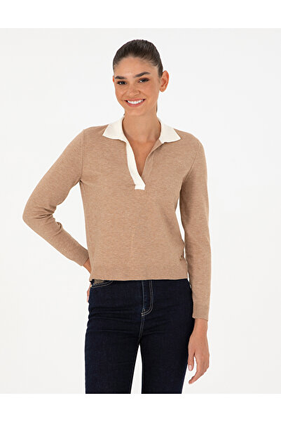 Pierre Cardin Beige Slim Fit Polo Neck Sweater 50291035-Vr011