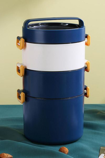 Vagonlife 1800 ml Capacity 3 Layers New Generation Office-School Lunch Box - Fflbox3Kat1800Ml