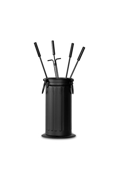 Sandıktan Al Şık Siyah Kova Dörtlü Maşa Takımı , Kovalı Maşa Takımı, Dekorati...