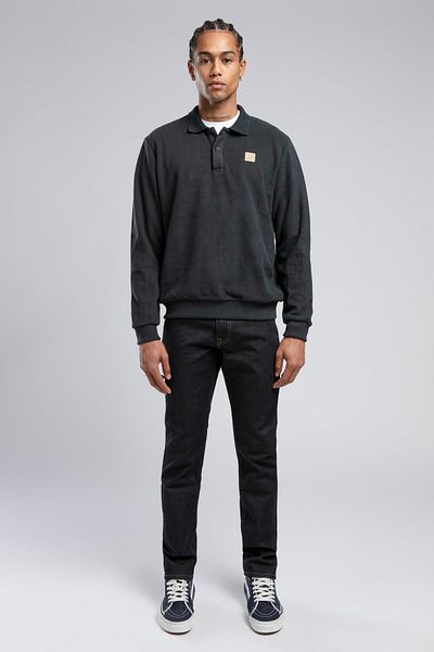 Lee Cooper Ανδρικό φούτερ Polo Neck Newblend - Καφέ/Melange