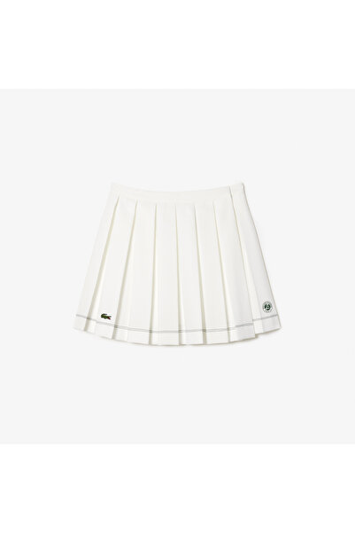 Lacoste x Roland Garros SPORT Kadın Beyaz Etek