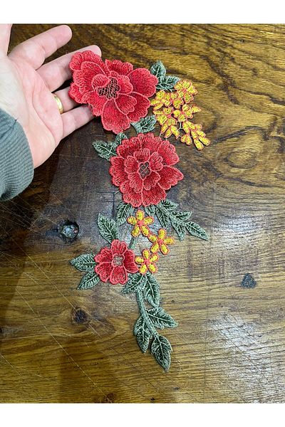 Gönülden Tasarım BRODAT FLORI ARMATURA CUSUT APLICAT 26X13 CM