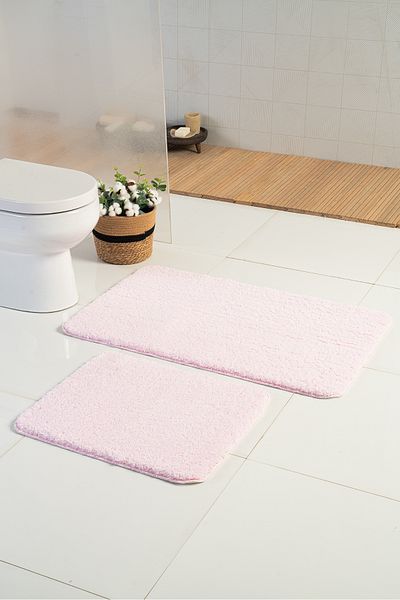 Moda Dekor Χαλάκι μπάνιου Softmicro Pink 60x100 - 60x50 cm 2 τεμαχίων