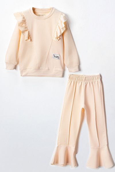 LUSANA 190025   4-11 Years Old Frilled 2-Piece Set