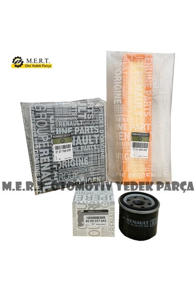 M.E.R.T. OTOMOTİV-YEDEK PARÇA Renault Symbol 1.2 16V Filtre Bakım Seti (2013-2016)