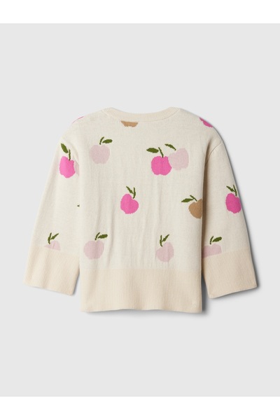 GAP Kız Bebek Kırık Beyaz Yırtmaç Detaylı Kazak