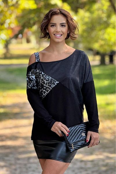 Nevin Kaya Moda Μαύρο φούτερ με λουράκι 100% βαμβάκι