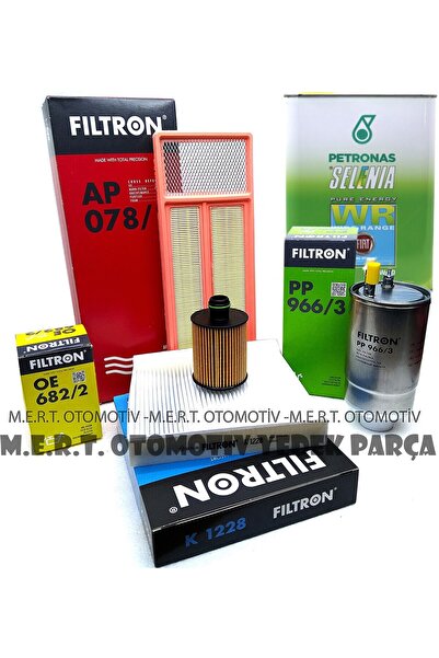 M.E.R.T. OTOMOTİV-YEDEK PARÇA Fiat Fiorino 1.3 Euro 5 Yağ Bakım Filtre Seti Filtron + Selenia