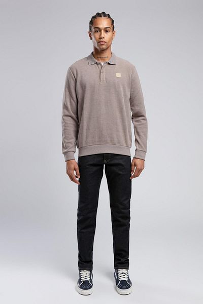 Lee Cooper Ανδρικό φούτερ Polo Neck - Newblend, Dark Beige