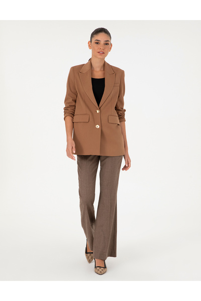 Pierre Cardin Mink Flare Fit Wool Fabric Trousers 50294190-Vr052