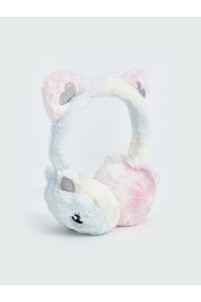 LC Waikiki LCW ACCESSORIES Girls' Plush Headphones with 3D Applique Detail