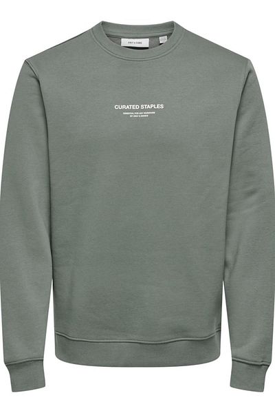 Only & Sons Φούτερ ONSCURATED KHAKI Reg Crew Neck - 22030923