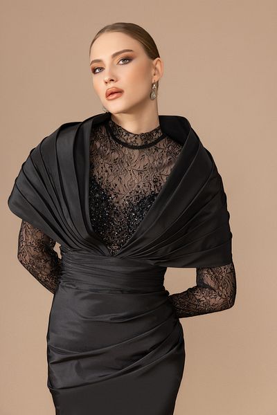 Kenzel Pleated Tight Long Dress