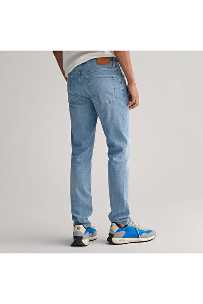 Gant Erkek Mavi Extra Slim Fit Jean Pantolon