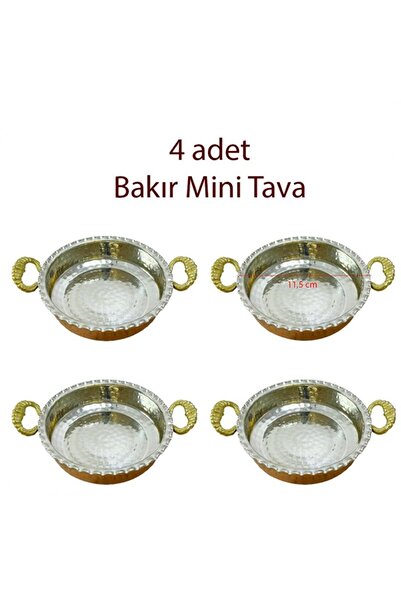 EFEMİR Mini Copper Pan 4 Pieces