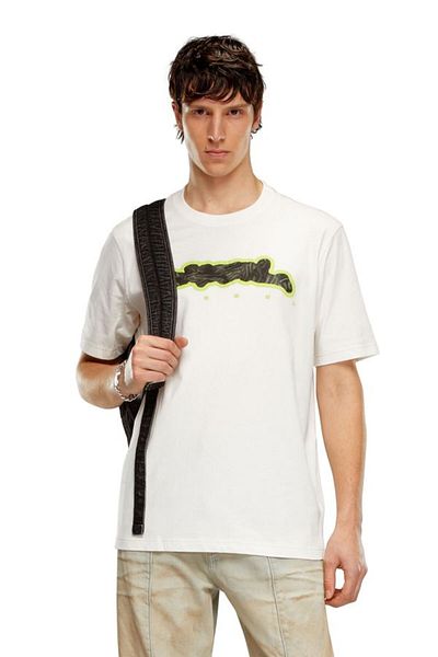 Diesel Λευκό T-Shirt - Ανδρικό