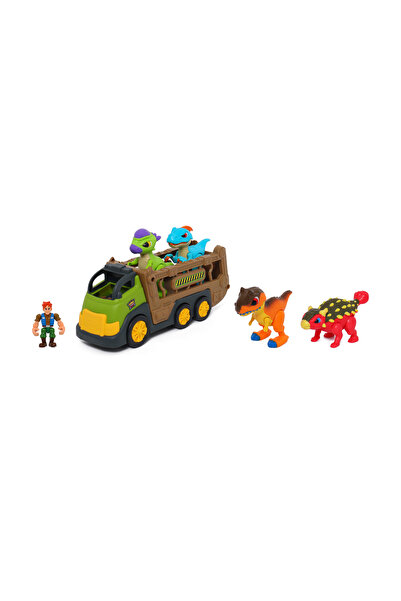 MEGA Dino Troops Kids 4'lü Dino Transporter Truck