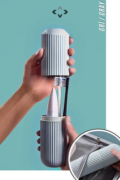 LİGROUND Gray Travel Accessory Carrying and Storage Container