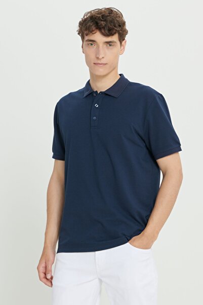 George Henry Balení 5 kusů z bavlněného netahajícího se nekultivujícího se polo s výstřihem Slim Fit Pánská trička v námořnické modré barvě Slim Fit