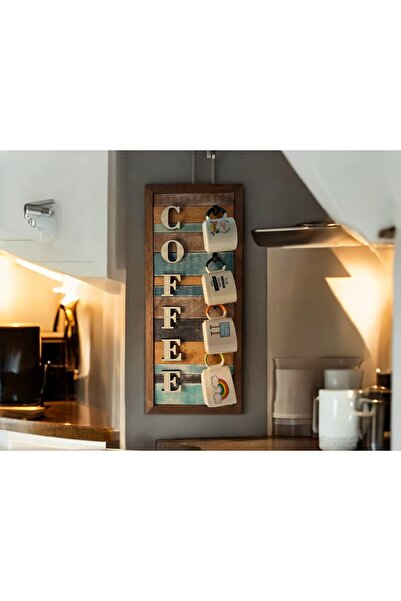 woodline Dekoratif Ahşap Kupa Askılığı