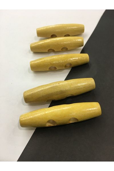 karantuhafiye Set of 5 Wooden Shepherd Button - 5 cm Open Wooden