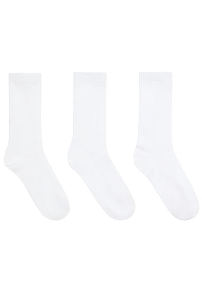 Oysho 3 Pairs of Cotton Blended Classic Sports Socks